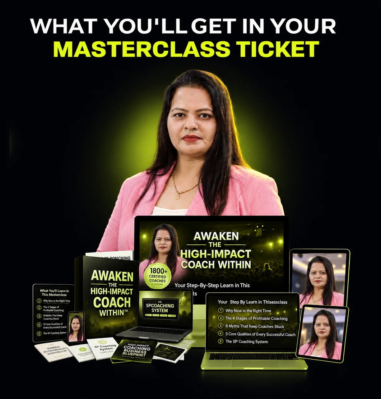 What you'll get in your masterclass ticket — Awaken the High-Impact Coach Within